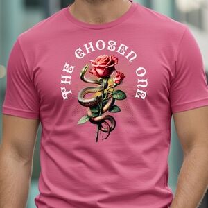 Gildan The Chosen One Rose Graphic Tee - Pink